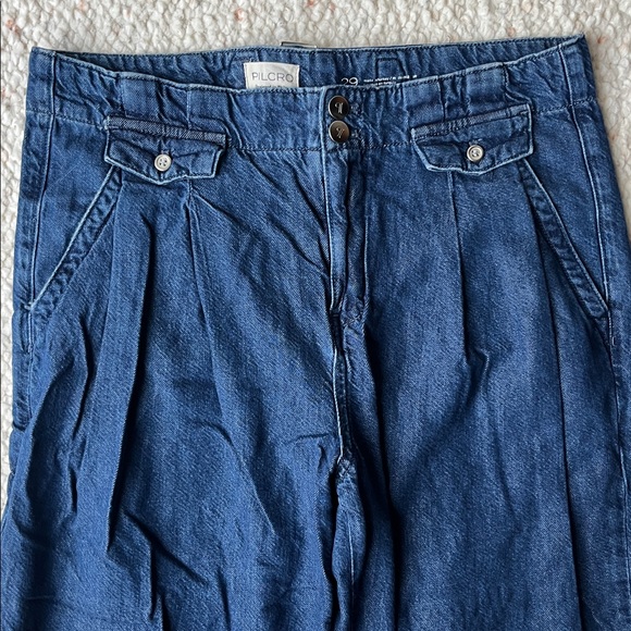 Anthropologie Pilcro Mid-Rise Pleated Wide Leg Trouser Pant Jean 29 - Picture 4 of 9